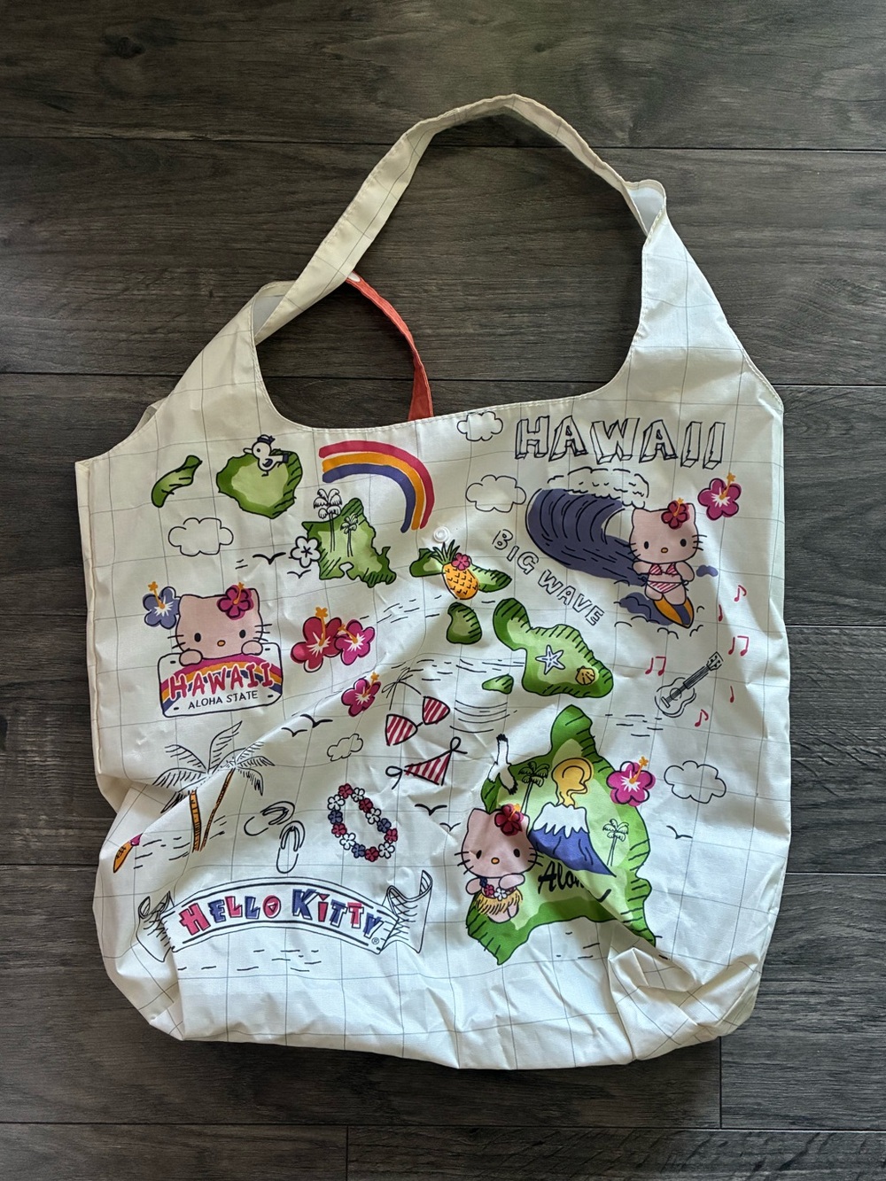 Hello Kitty Hawaii summer tote bag